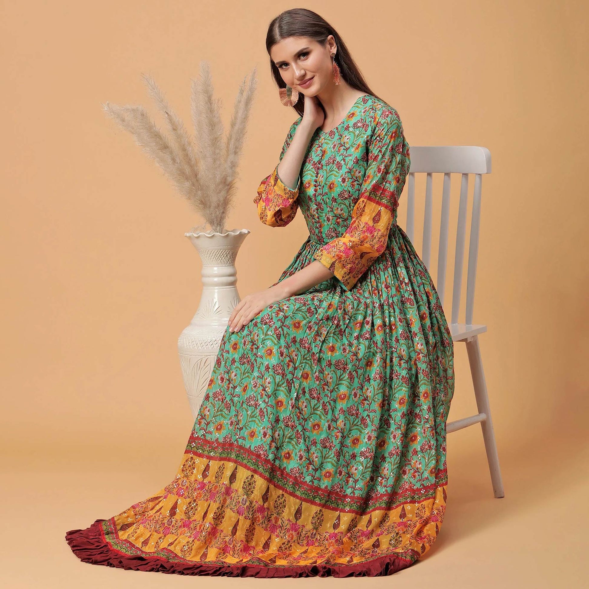 green-digital-printed-dola-silk-gown