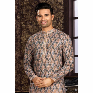 grey-lucknowi-and-digital-printed-cotton-kurta-pyjama-set