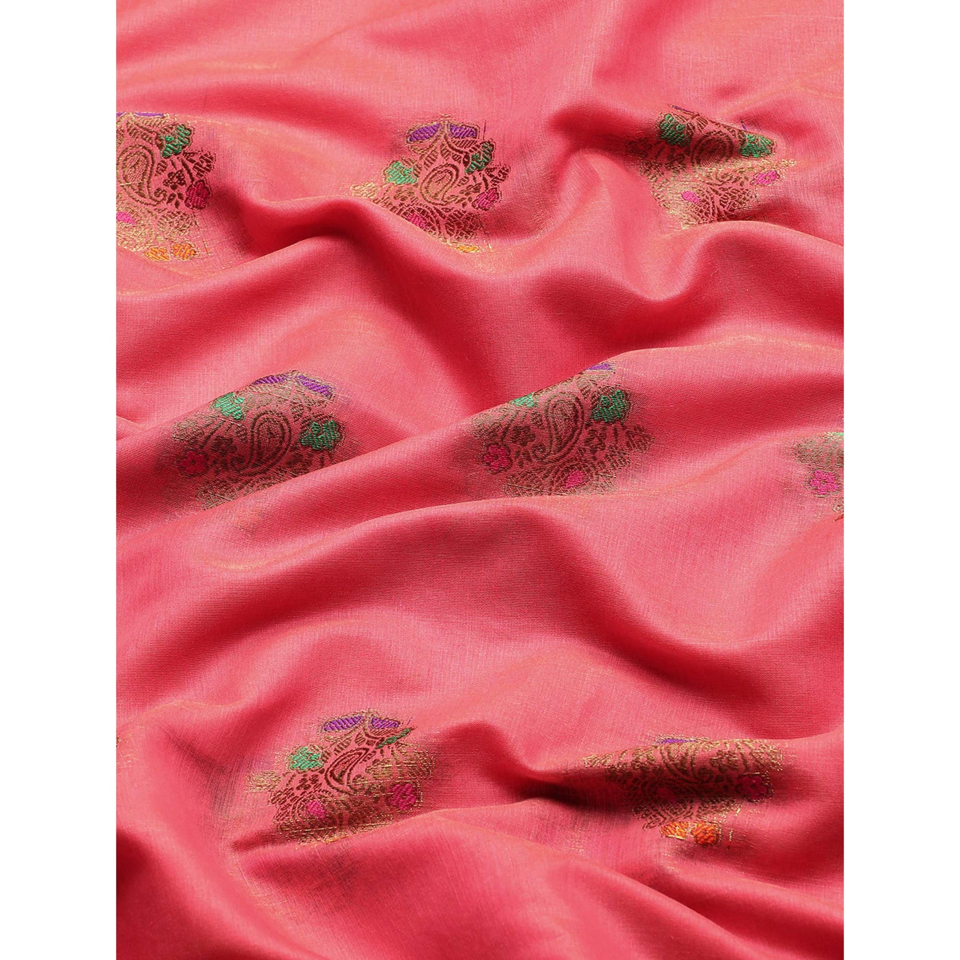 Gajari Woven Cotton Silk Saree