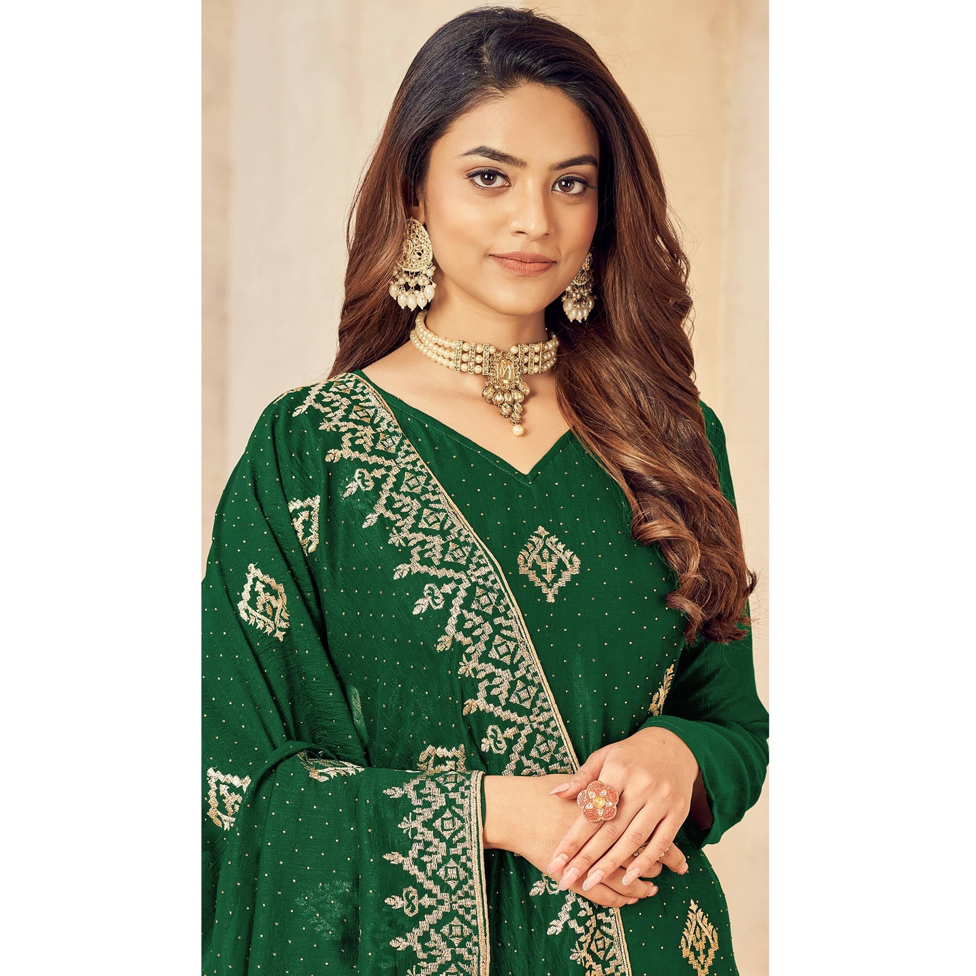 green-embroidered-vichitra-silk-suit