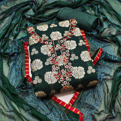 2-green-woven-banarasi-silk-dress-material