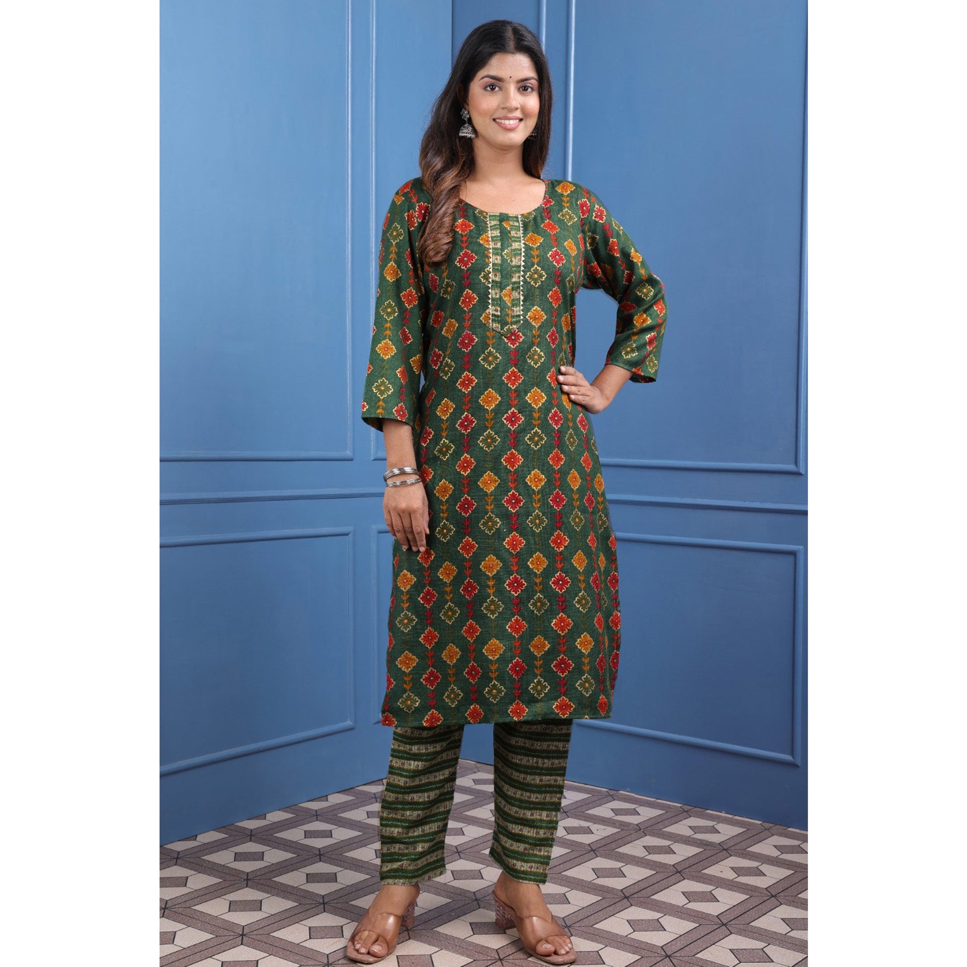 green-floral-foil-printed-rayon-suit