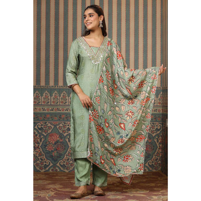 green-printed-with-gota-work-muslin-salwar-suit