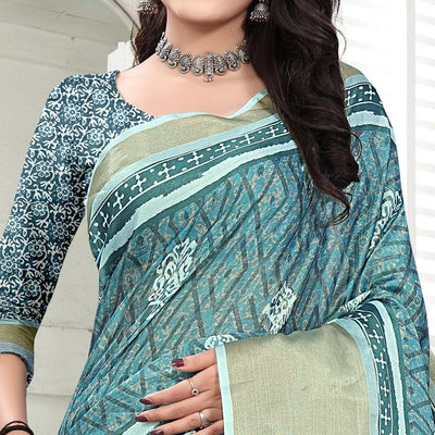 Firoji Casual Wear Digital Printed Cotton Silk Saree