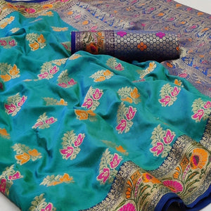 Firoji Festive Wear Floral Woven Soft Silk Saree