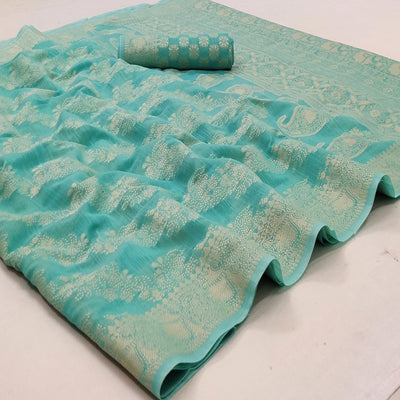 Firoji Festive Wear Woven Cotton Saree