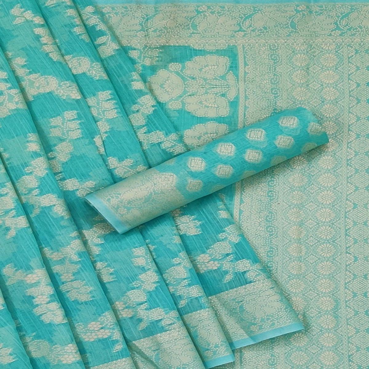 Firoji Festive Wear Woven Cotton Saree