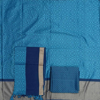 Firozi Printed Pure Cotton Dress Material