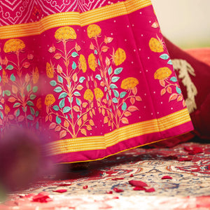 Flattering Pink Coloured Wedding Wear Designer Stone Work Heavy Silk Lehenga Choli