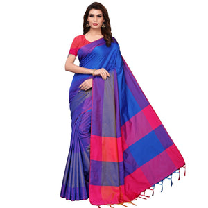 Flaunt Blue Festive Wear Woven Art Silk Saree