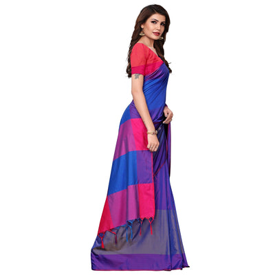 Flaunt Blue Festive Wear Woven Art Silk Saree
