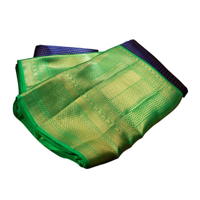 Flaunt Bottle Green Colored Festive Wear Nylon Lichi Silk Saree