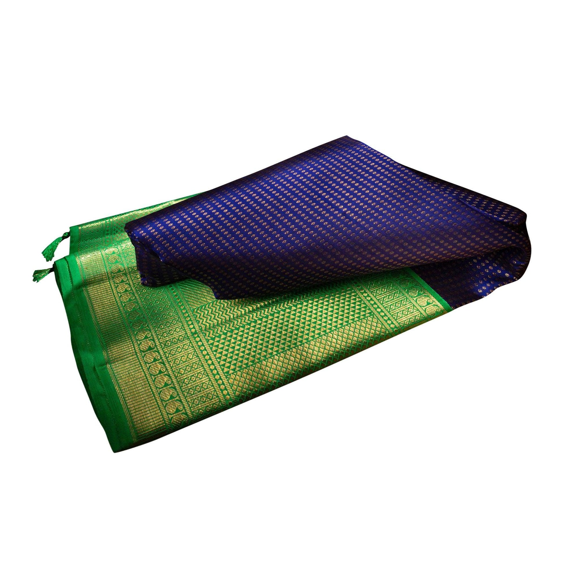 Flaunt Bottle Green Colored Festive Wear Nylon Lichi Silk Saree