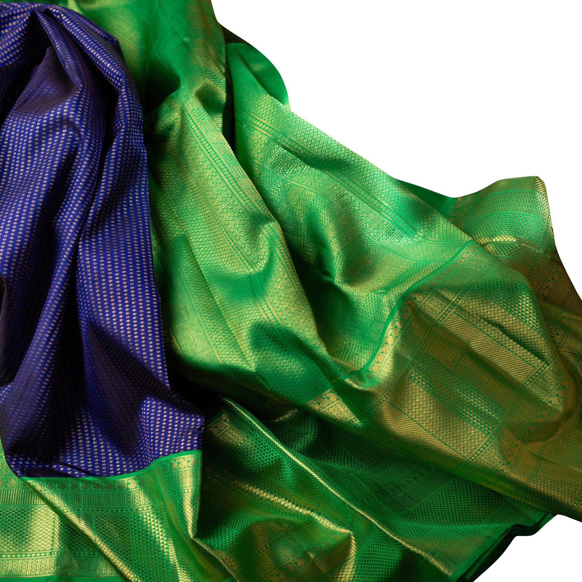 Flaunt Bottle Green Colored Festive Wear Nylon Lichi Silk Saree