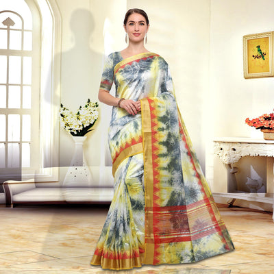 Flaunt Multicolored Festive Wear Art Silk Saree