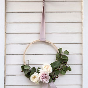 Floral Hoop Decor with Something Turquoise