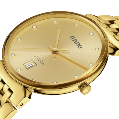 Rado Florence Diamonds Golden Yellow Dial Unisex 38mm