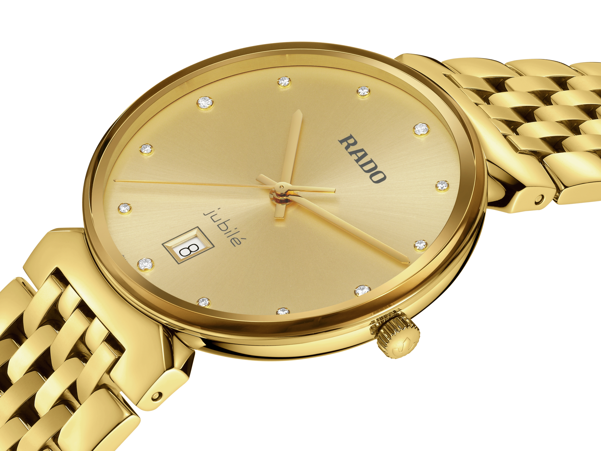 Rado Florence Diamonds Golden Yellow Dial Unisex 38mm