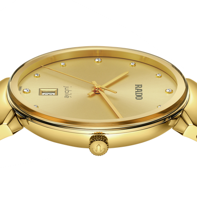 Rado Florence Diamonds Golden Yellow Dial Unisex 38mm