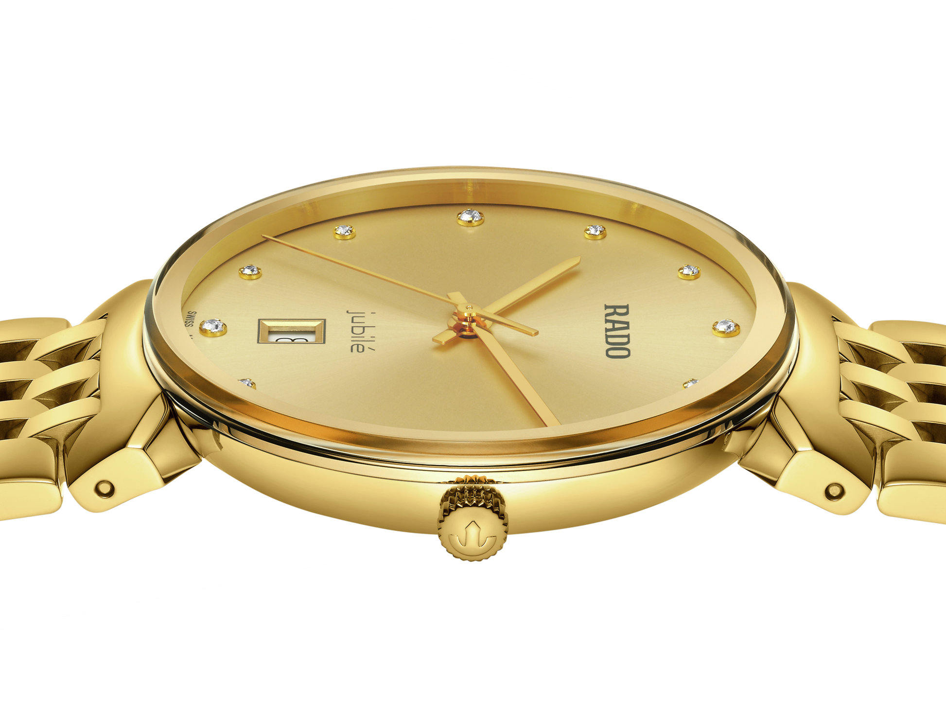 Rado Florence Diamonds Golden Yellow Dial Unisex 38mm