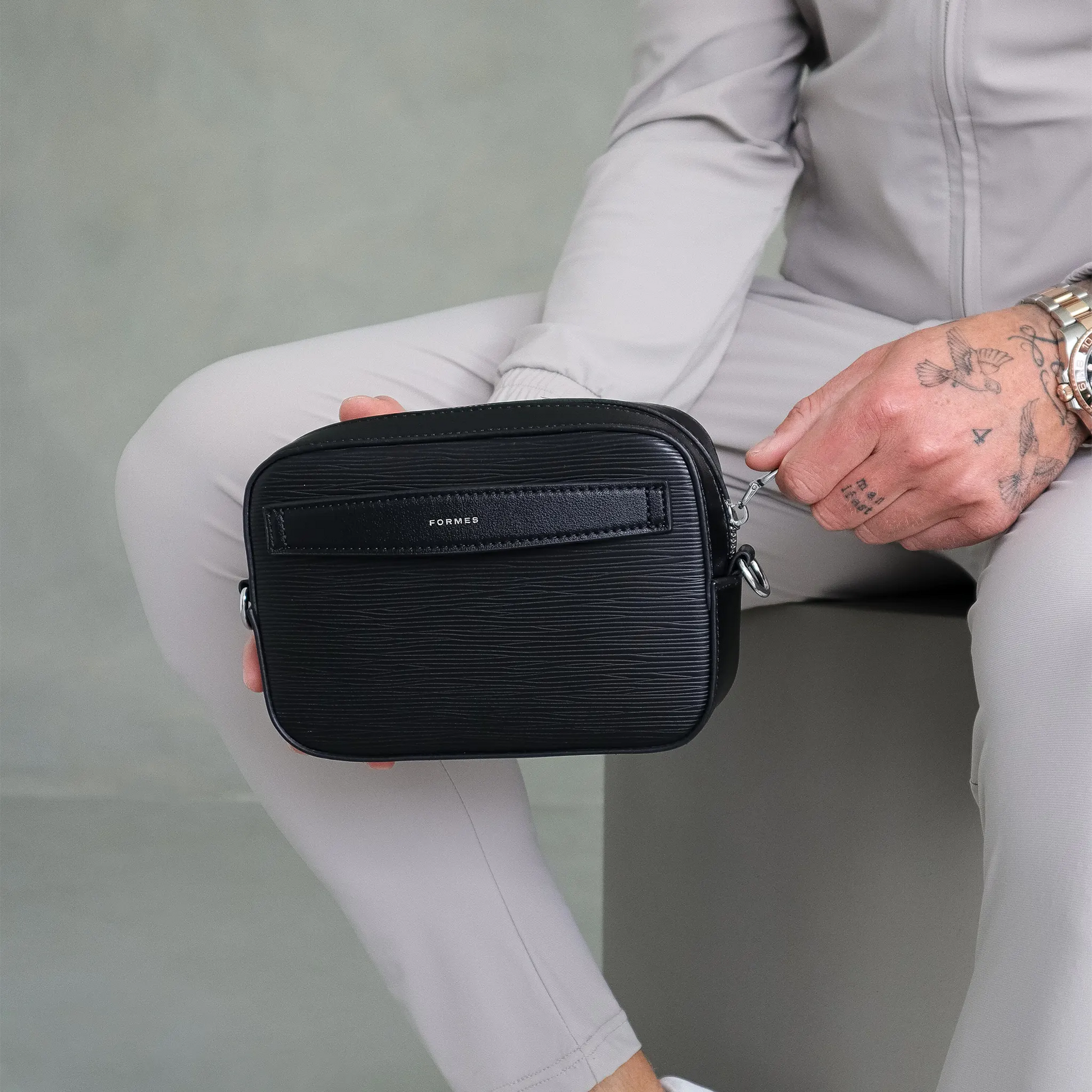 Formes Adapt Ripple Nero Mini Crossbody Bag
