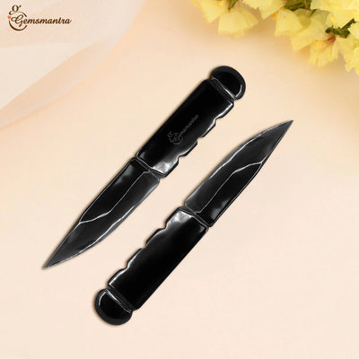 The Black Obsedian Predator Knife