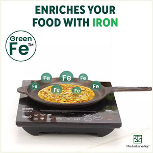 Super Smooth Cast Iron Shallow Fry Pan,Pre-seasoned, Nonstick, 100% Pure, Toxin-free, Induction, 25.4cm, 1.8kg