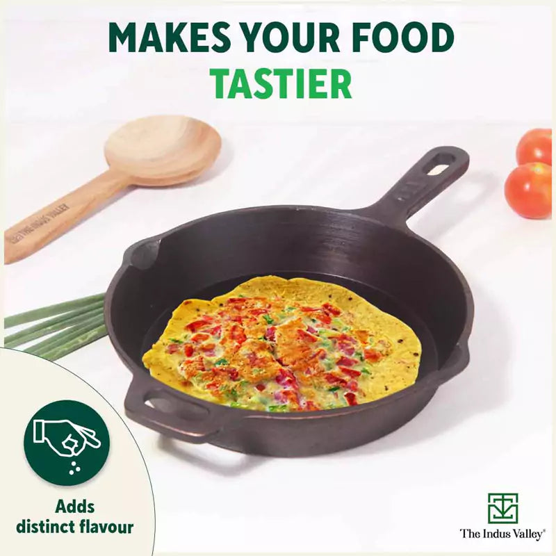 Super Smooth Cast Iron Set: Free ₹400 Tadka Pan+ Frypan+ Kadai+ Tawa, Kitchen set for Home, Nonstick, 100% Pure,Toxin-free