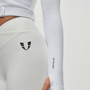 Full-zip Cropped Jacket - White