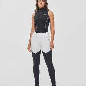 Full Zip Tank Top - Black