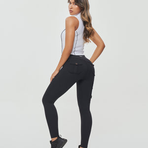 Full Zip Tank Top - White