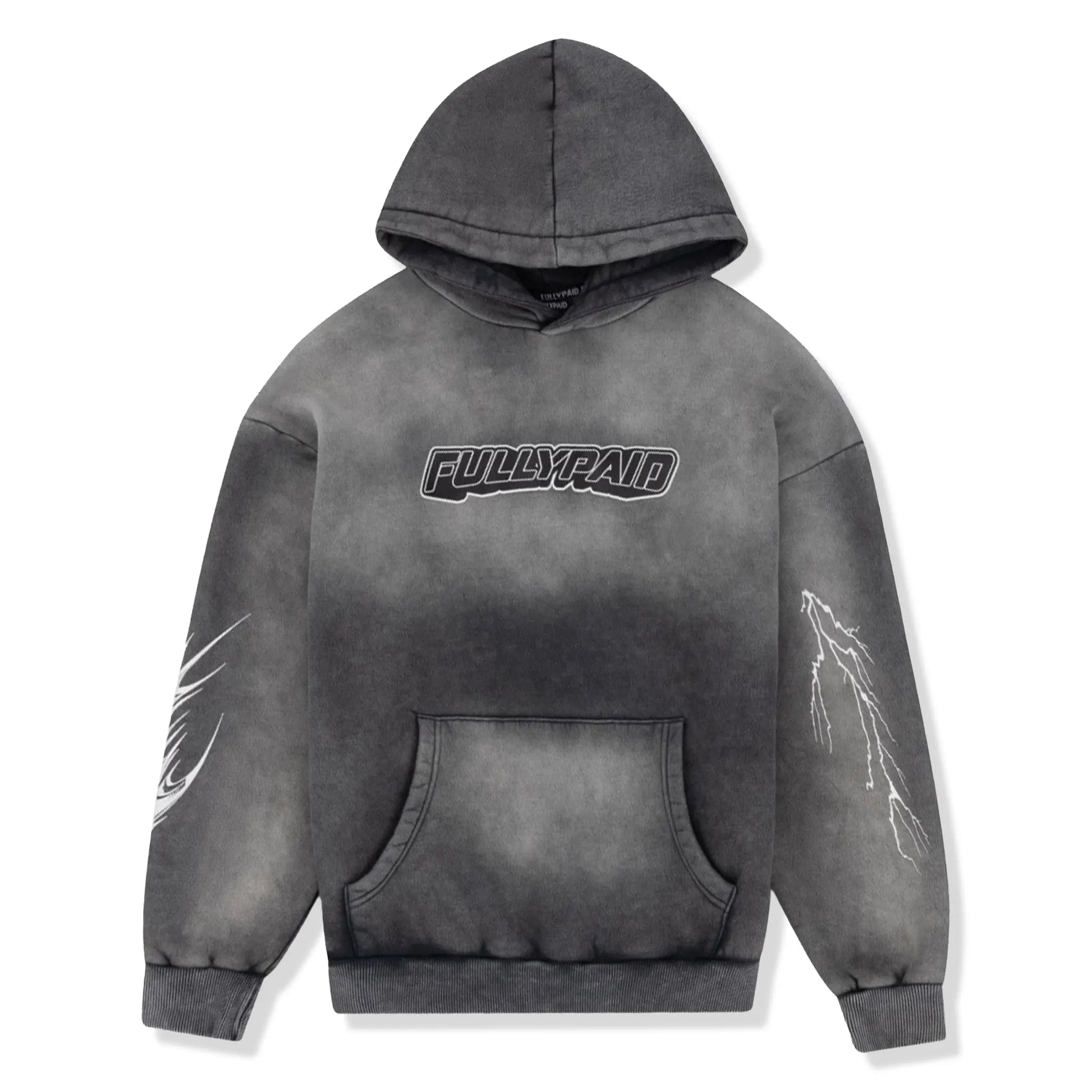 Fully Paid Acid Wash Grey Hoodie