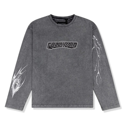 Fully Paid Acid Wash L/S Grey T Shirt