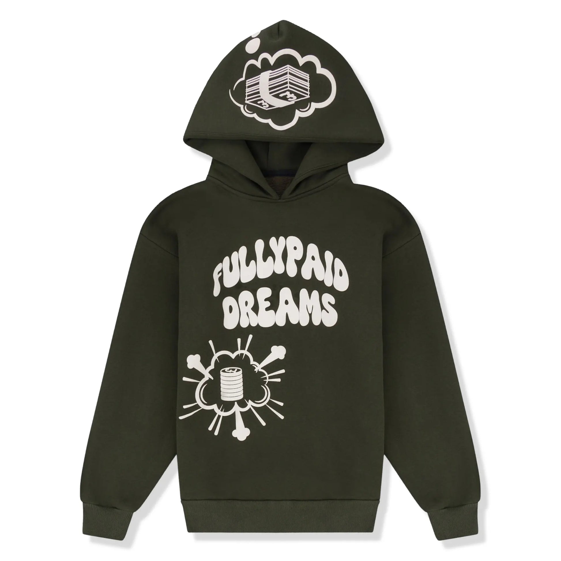 Fully Paid Dreams Khaki White Hoodie