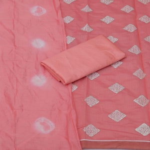 Gajari Embroidered Chanderi Dress Material