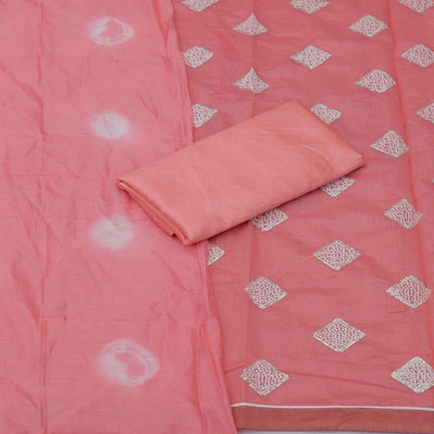 Gajari Embroidered Chanderi Dress Material