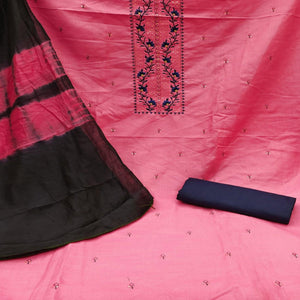 Gajari Embroidered Cotton Blend Dress Material