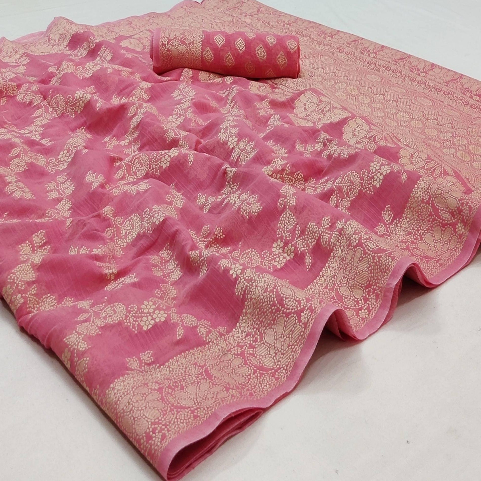 Gajari Festive Wear Woven Cotton Saree