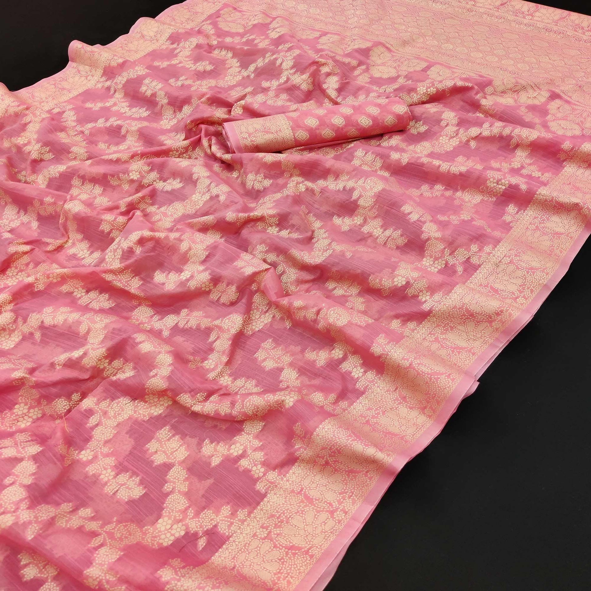 Gajari Festive Wear Woven Cotton Saree