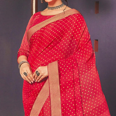 Gajari Festive Wear Woven Georgette  Saree