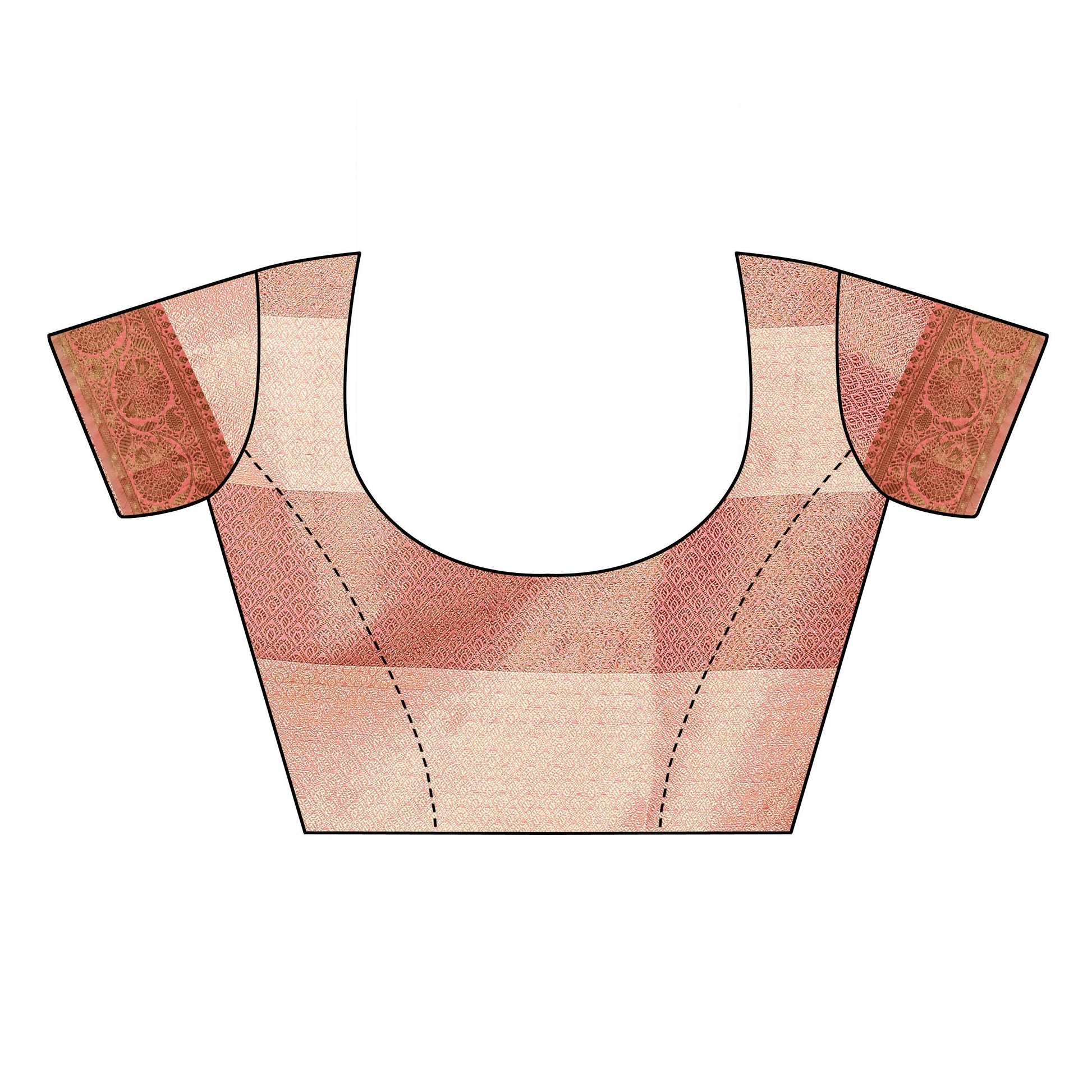 Gajari Pink Festive Wear Floral Woven Silk Saree