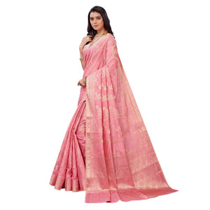 Gajari Pink Festive Wear Woven Art Silk Saree