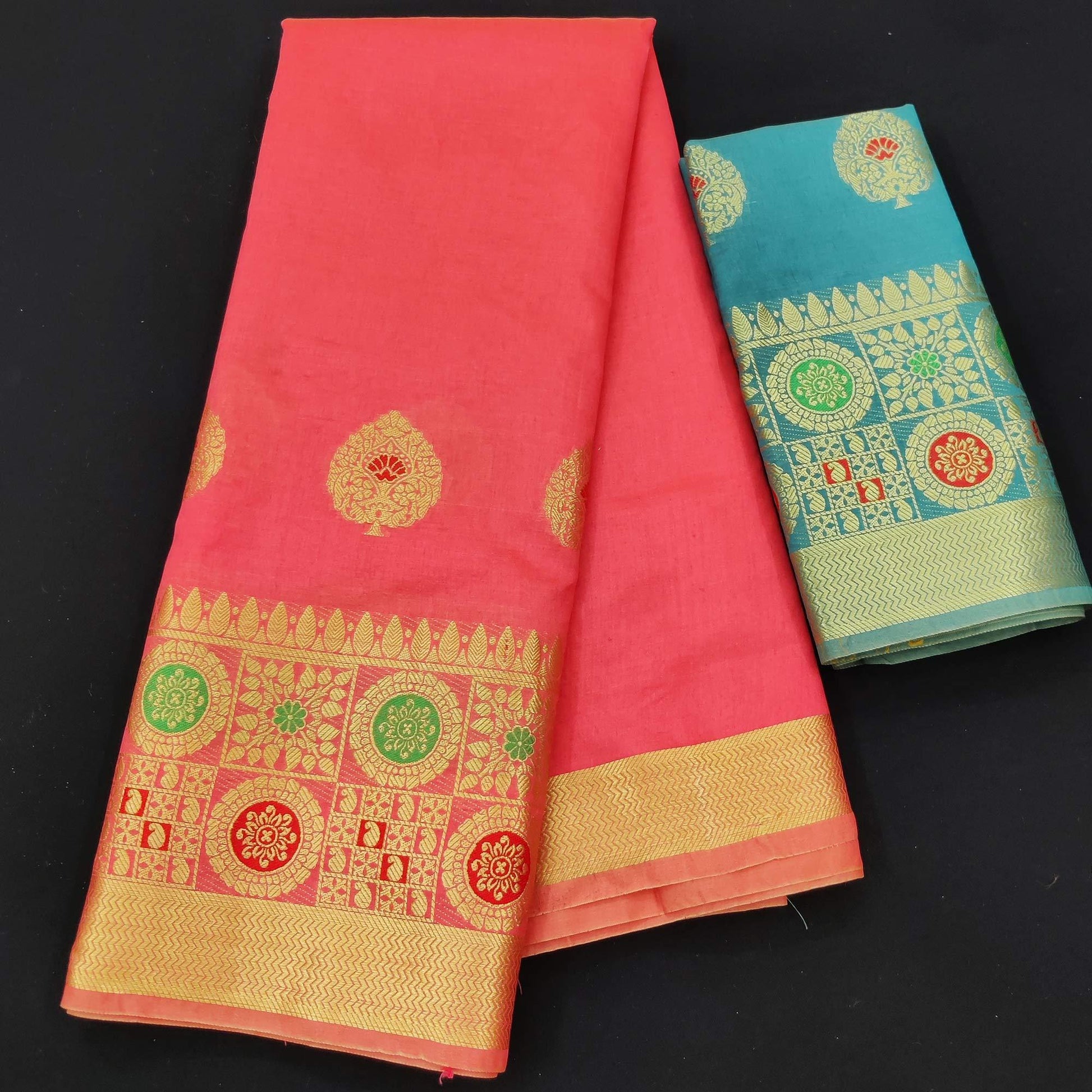 Gajari Pink Festive Wear Woven Banarasi Saree With Butta And Jacquard Border