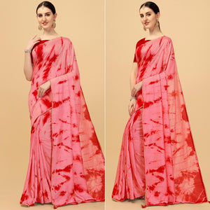 Gajari Pink Sequins Embroidered Chanderi Saree