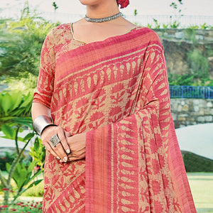 Gajari Printed Cotton Silk Saree