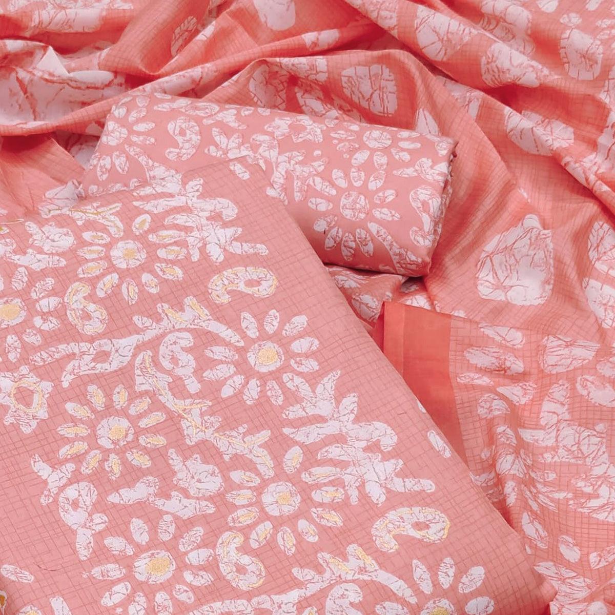 Gajari Printed Cotton Blend Dress Material