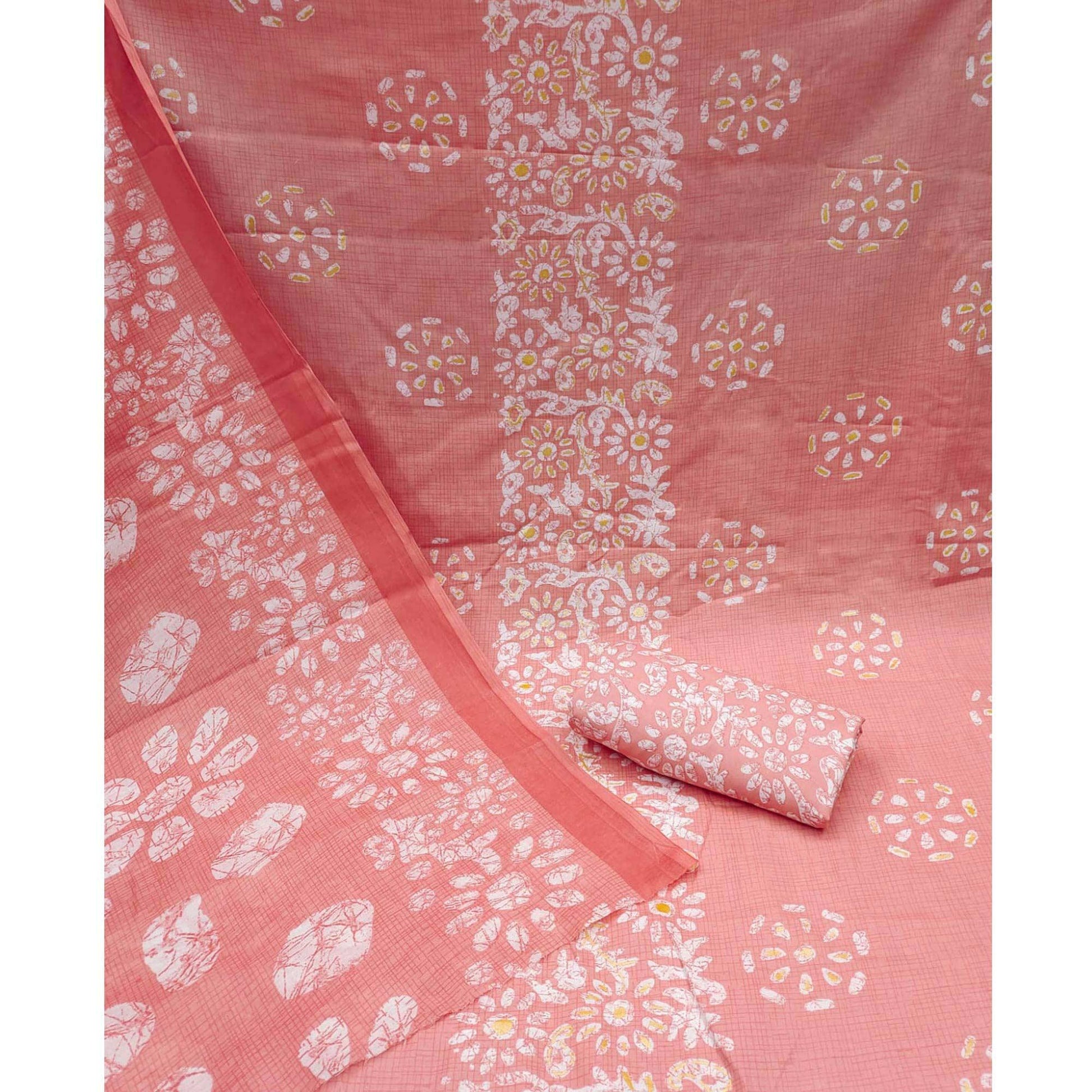 Gajari Printed Cotton Blend Dress Material