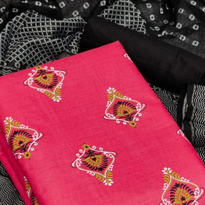 Gajri Casual Wear Printed Cotton Dress Material