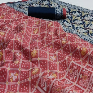 Gajri Pink Festive Wear Woven Soft Silk Patola Saree