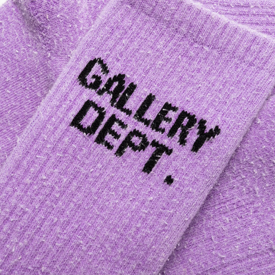 Gallery Dept. Clean Logo Intarsia Knit Purple Socks